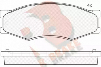R BRAKE rb0526087 -  Комплект тормозных колодок, дисковый тормоз